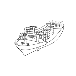 Cargo Cruise Free Coloring Page for Kids