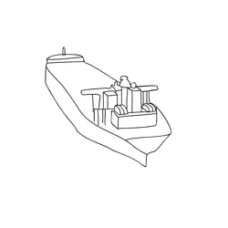 Oil Tanker Ship Free Coloring Page for Kids
