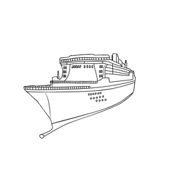 Passenger Ship Free Coloring Page for Kids