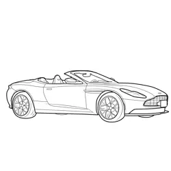 Aston Martin DB11 Volante Free Coloring Page for Kids
