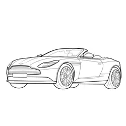 Luxury Aston Martin DB11 Volante Free Coloring Page for Kids