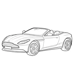 Aston Martin DB11 Volante Free Coloring Page for Kids