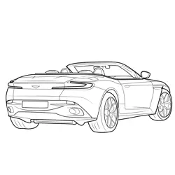 Aston Martin DB11 Volante Car Free Coloring Page for Kids