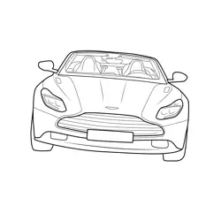 Aston Martin DB11 Volante Free Coloring Page for Kids