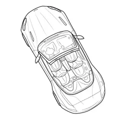 Aston Martin DB11 Volante Car Free Coloring Page for Kids