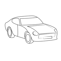 Datsun 240z Free Coloring Page for Kids