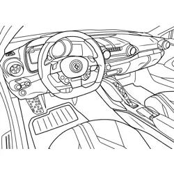 Ferrari 812 Superfast Interior View Free Coloring Page for Kids