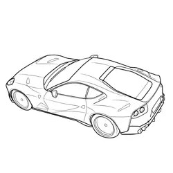 Ferrari 812 Superfast Top View Free Coloring Page for Kids