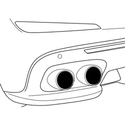Ferrari GTC4 Lusso T Exhaust Free Coloring Page for Kids