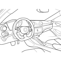 Ferrari Portofino Car Interior Free Coloring Page for Kids