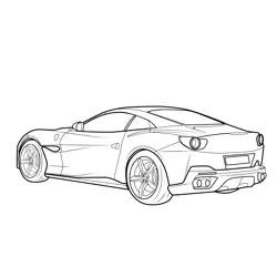 Luxury Ferrari Portofino Coupe Free Coloring Page for Kids