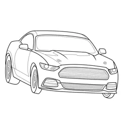 Ford Mustang Cobra Jet 2016 Free Coloring Page for Kids