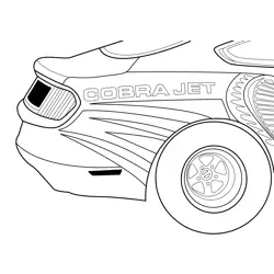 Ford Mustang Cobra Jet Free Coloring Page for Kids