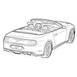 2015 Ford Mustang GT Convertible Free Coloring Page for Kids