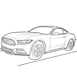 2015 Ford Mustang EcoBoost Free Coloring Page for Kids