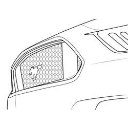 Mustang GT Side Vent Detail Free Coloring Page for Kids