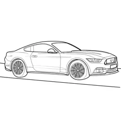 Modern Ford Mustang GT Free Coloring Page for Kids