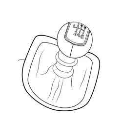 Mustang GT Gear Knob Free Coloring Page for Kids