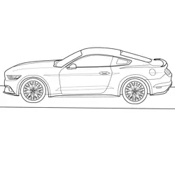 2015 Ford Mustang GT Profile Free Coloring Page for Kids