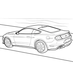 2018 Mustang GT Profile View Free Coloring Page for Kids