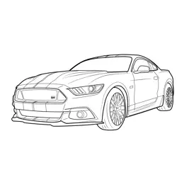 2016 Ford Mustang Shelby GT-H Free Coloring Page for Kids