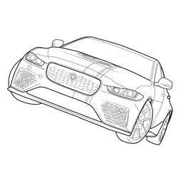 Jaguar XE SV Project 8 Free Coloring Page for Kids