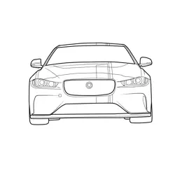 Jaguar XE SV Project 8 Free Coloring Page for Kids