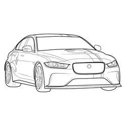 Jaguar XE SV Project Car Free Coloring Page for Kids