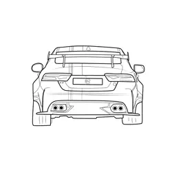 Jaguar Project 8 Rear View Free Coloring Page for Kids