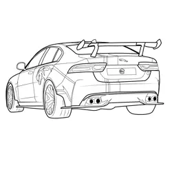 Jaguar XE Project 8 Rear Free Coloring Page for Kids