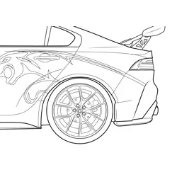 Jaguar XE SV Project 8 Wheel Free Coloring Page for Kids