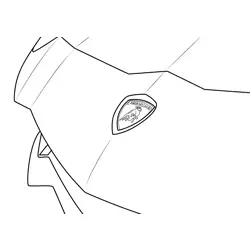 Lamborghini Aventador Roadster Emblem Free Coloring Page for Kids