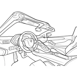 Lamborghini Aventador S Interior Free Coloring Page for Kids