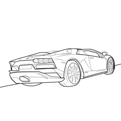 Aventador S Roadster Rear Profile Free Coloring Page for Kids