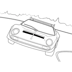 Classic Lamborghini Miura SVR Free Coloring Page for Kids