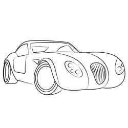 Luxury Sports Car Free Coloring Page for Kids