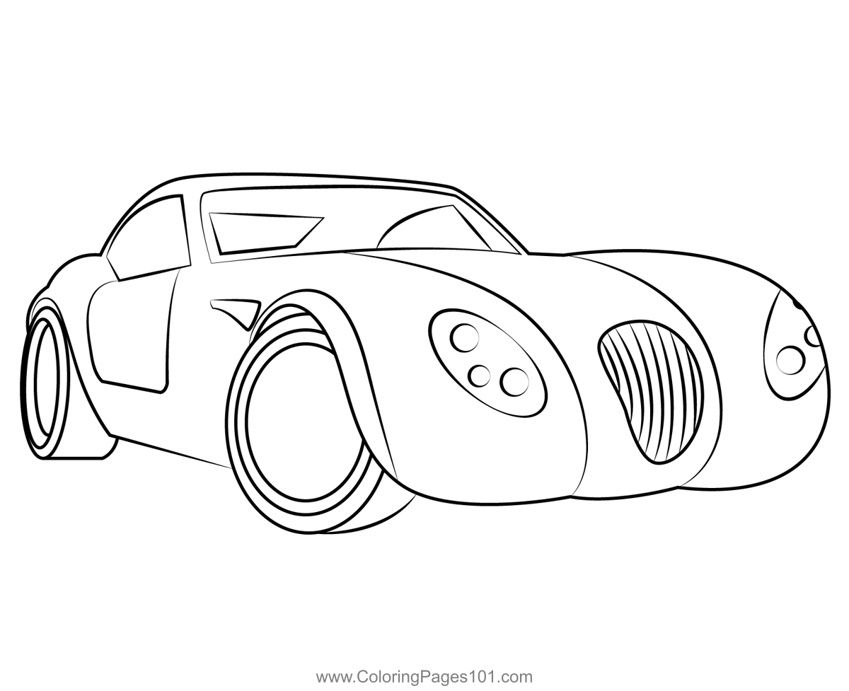 Luxury Sports Car Coloring Page for Kids - Free Sports Cars Printable
