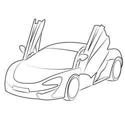 Mclaren 570s Free Coloring Page for Kids