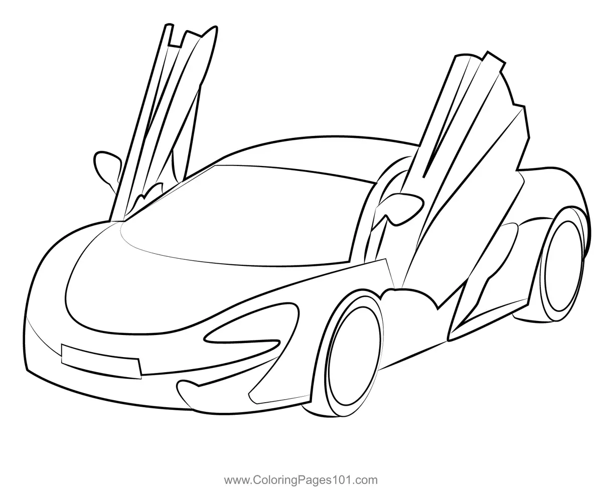 Mclaren 570s Coloring Page for Kids - Free Sports Cars Printable