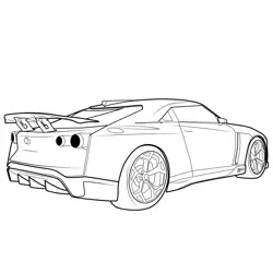 Nissan GT-R50 Italdesign Concept Free Coloring Page for Kids