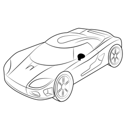 Racing Red Car Free Coloring Page for Kids