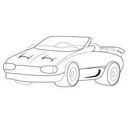 Red Car Free Coloring Page for Kids