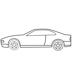 Side View Of Car Coloring Page for Kids - Free Sports Cars Printable