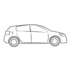 Side View Of Sport Car Free Coloring Page for Kids