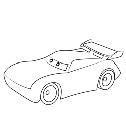 Stylish Sport Car Free Coloring Page for Kids