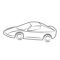 Stylish Sports Car Free Coloring Page for Kids
