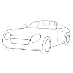 Yellow Sport Car Free Coloring Page for Kids