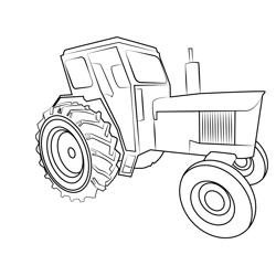 Agricultural Machinery Free Coloring Page for Kids
