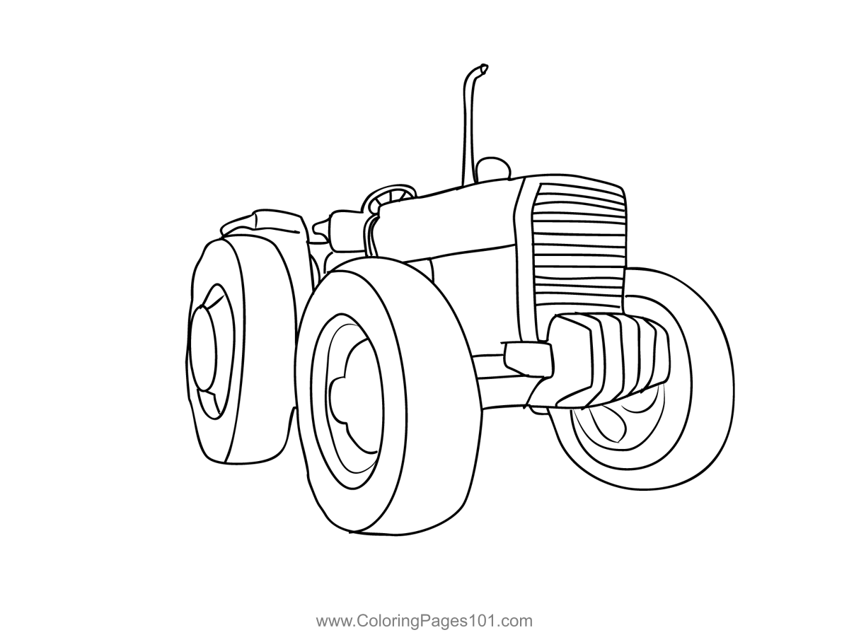 Farming Tractor Coloring Page for Kids - Free Tractors Printable Coloring  Pages Online for Kids  | Coloring Pages for Kids