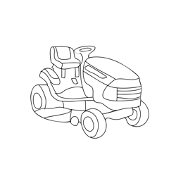 Lawn Tractors Free Coloring Page for Kids